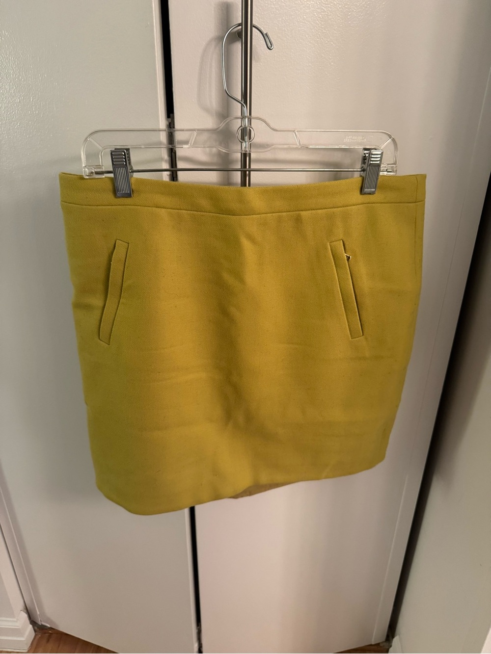 J. Crew Chartreuse Mini Skirt with V-Waist